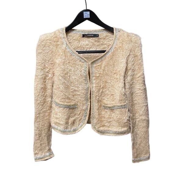 🌟La Chapelle🌟 Faux Fur Sweater Cardigan - Picture 1 of 2